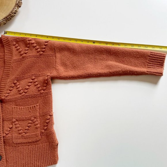 • Madewell Burnt Orange Popcorn Cardigan Sweater • - Picture 8 of 8